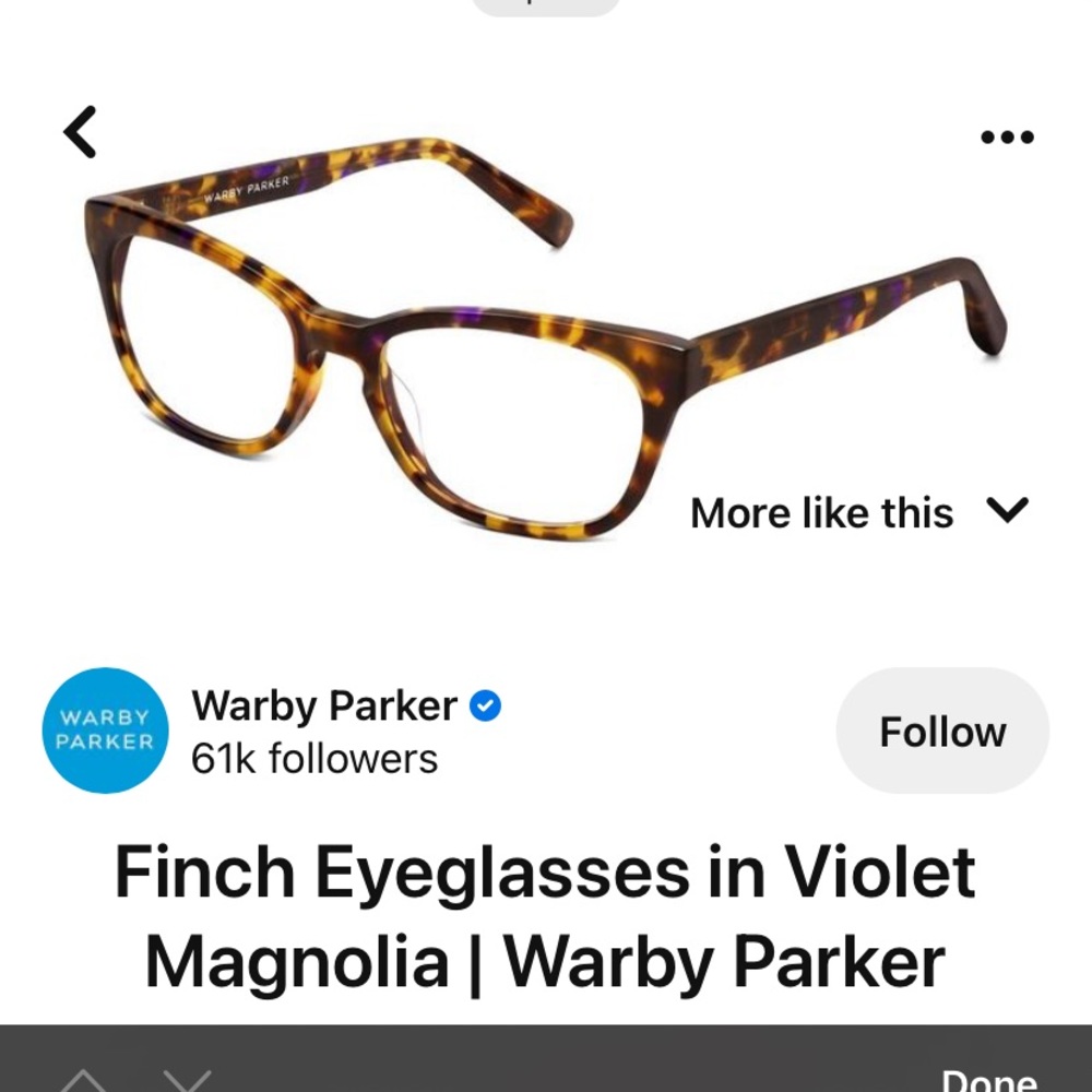 Brand new Warby Parker Finch